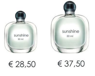 Functionele opgaven - voorbeeld Parfum sunshine wordt verkocht
