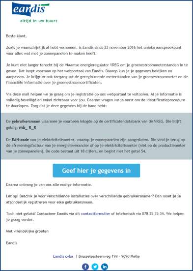 1. Welkom bij het Eandis-portaal voor zonnepanelen 1.1 Van VREG-certificatendatabank naar Eandis-portaal voor zonnepanelen 1.1.1 Waarom deze wijziging?