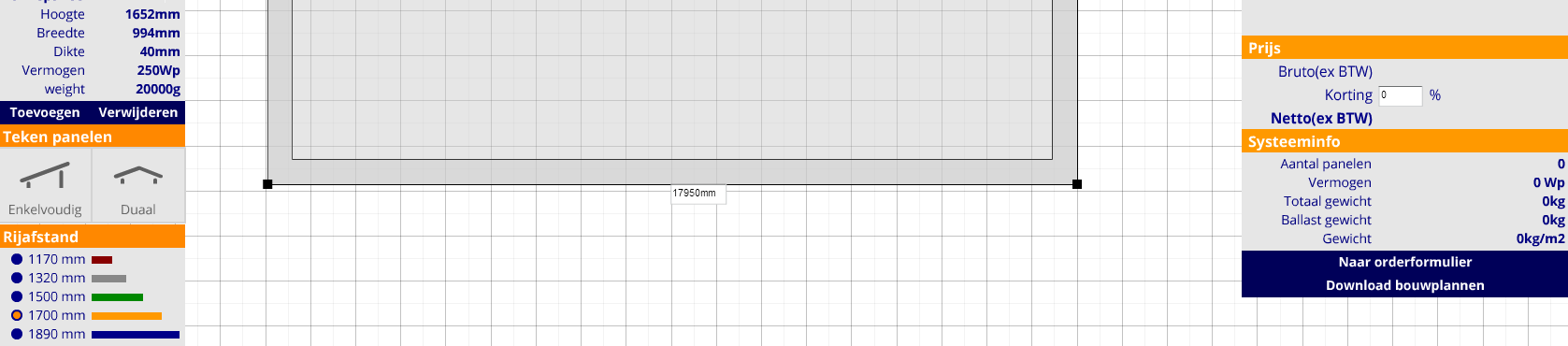 2. Dak 2.1 Dak tekenen Klik op het ICOON Er wordt gevraagd om de dakhoogte in te geven in mm. Aan de hand van de ingevoerde dakhoogte worden de stuwdruk en de randzone bepaald.