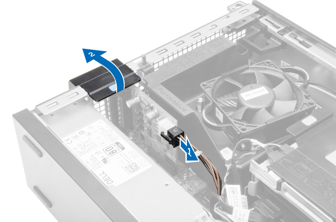 4. Wrik de kaart uit de connector en verwijder hem uit de computer. 5.