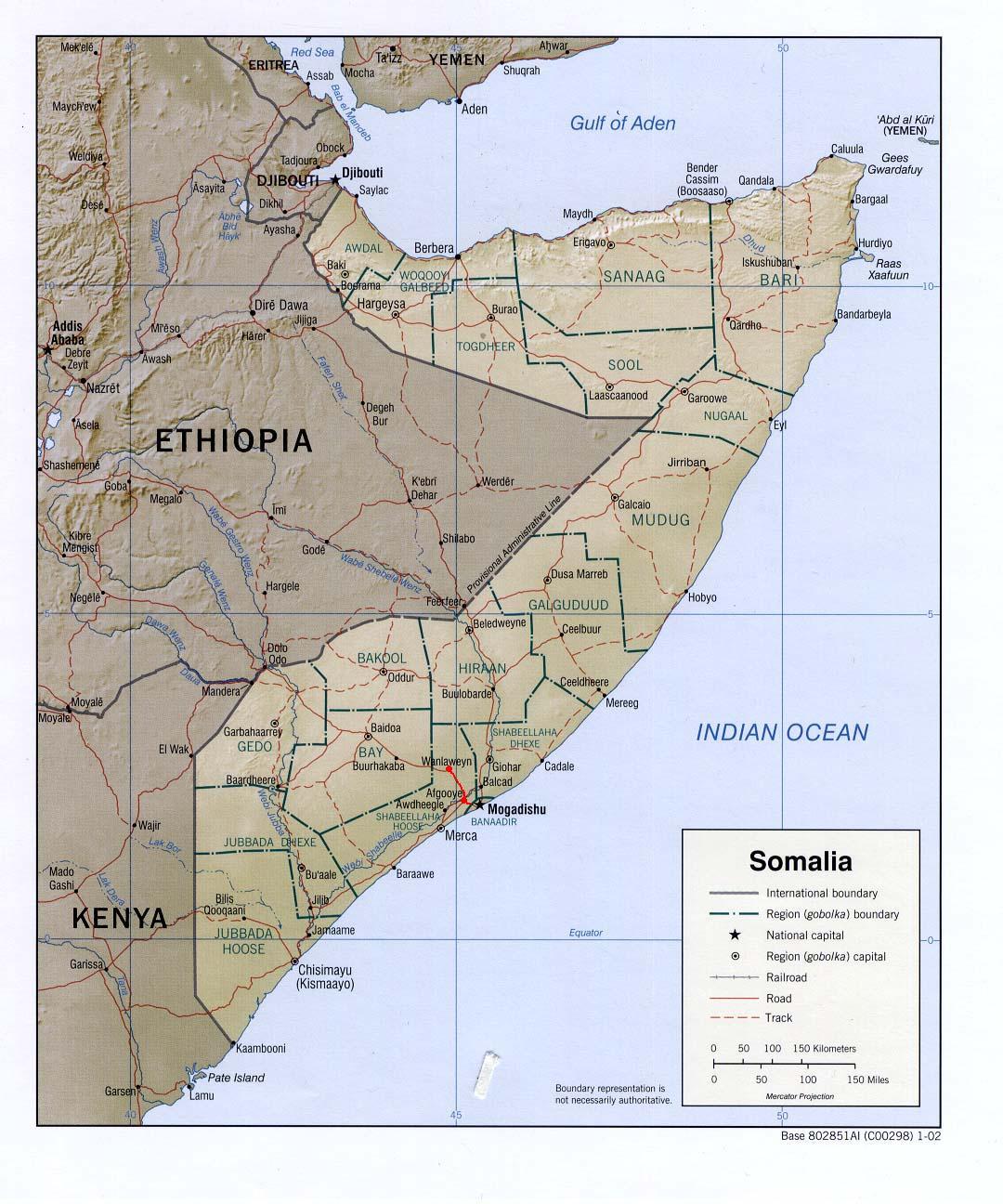 (map 1: Somalië met