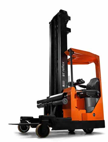 BT Reflex N-serie Smalle reachtrucks BT Reflex O-serie Reachtrucks voor gebruik binnen en buiten BT Reflex F-serie 4-weg/reachtrucks voor lange lasten Ontworpen voor gebruik in kleine ruimtes,