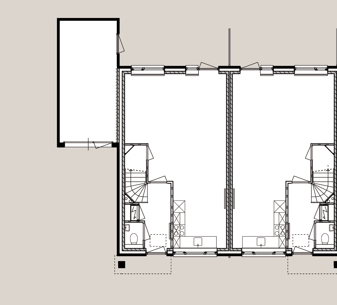 BEGANE GROND MONZA Houten schutting 1800 X 1800 2900 GARAGE WOONKAMER 5100 5100 WOONKAMER 3510 5395