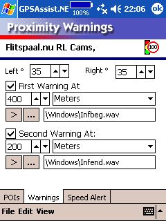 Alle bestanden zijn nu geselecteerd voor POI detection. Nu volgt weer een belangrijke klus. Selecteer de eerste regel. U komt automatisch in het Warnings tabblad terecht.