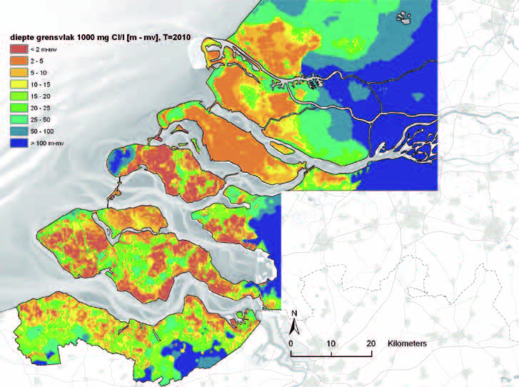 4.3 Zoet water in de Zuidwestelijke delta anno 2011 De zoetwater voorziening in de Zuidwestelijke Delta bestaat uit drie belangrijke onderdelen: het natuurlijke basissysteem; aanvoer van zoetwater