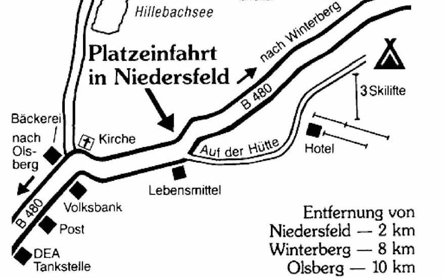 3.4.1 Auto (routebeschrijving) Routebeschrijving naar de Camping in Niedersfeld Camping an der Vossmecke Hendrik Jäger Am Eschenberg 1 a 59955 Winterberg-Niedersfeld Telefoon: 02985 8418, Fax 553 www.