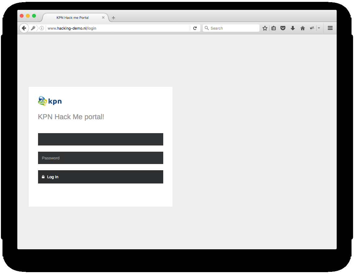 KPN Hack Me Portal demo in de pauze Go hack