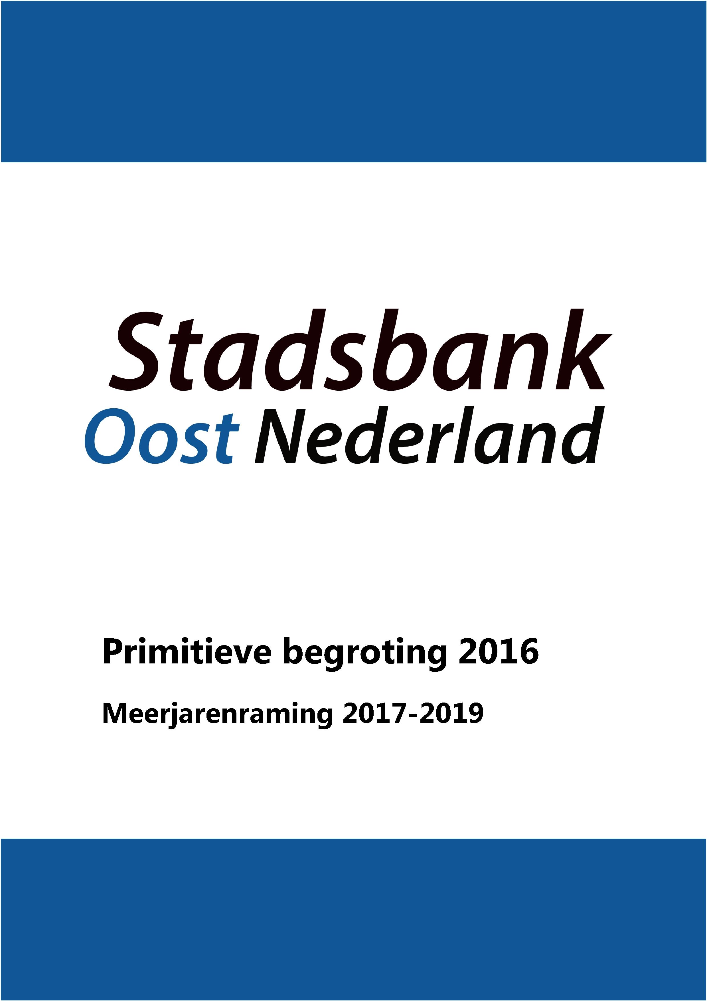 Stadsbank Oost Nederland Primitieve