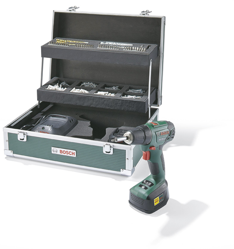 100. 00 241-delige accessoiresset 2 accu s 18 volt lithium-ion 249.00 149.00 Bosch accuschroefboormachine Type PSR1800 LI-2 toolbox. 18 volt li-ion, 1.5 Ah. Toerental 0-400/0-1340/min.