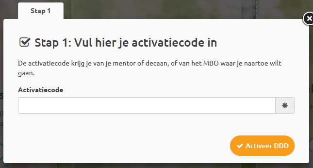 1. Activatie van het aanmeldingsformulier / doorstroomdossier Elke leerling ontvangt van zijn haar decaan / mentor per brief of e-mail inloggegevens om het