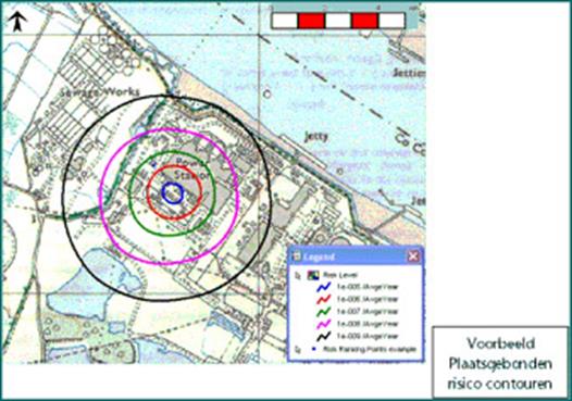 LNG Veiligheid: kwantitatieve risico analyse (QRA) Met QRA wordt het plaatsgebondenrisico (PR) en het groeps-risico (GR) bepaald.