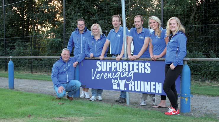 Supportersvereniging De Supportersvereniging V.V. Ruinen is opgericht op 23 mei 1995 en is een zelfstandige vereniging.