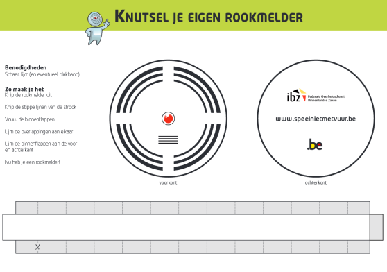 3. Knutsel je eigen rookmelder Het maken van een rookmelder is op verschillende leeftijden gericht, zo kunnen de hele kleintjes een rookmelder knutselen met een kaasdoosje en de oudere kinderen