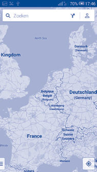 8 Mijn locatie bepalen met GPS-satellieten... De GPS-ontvanger (Global Positioning System) van uw telefoon activeren: Raak aan in het venster Snelle instellingen om naar Instellingen te gaan.