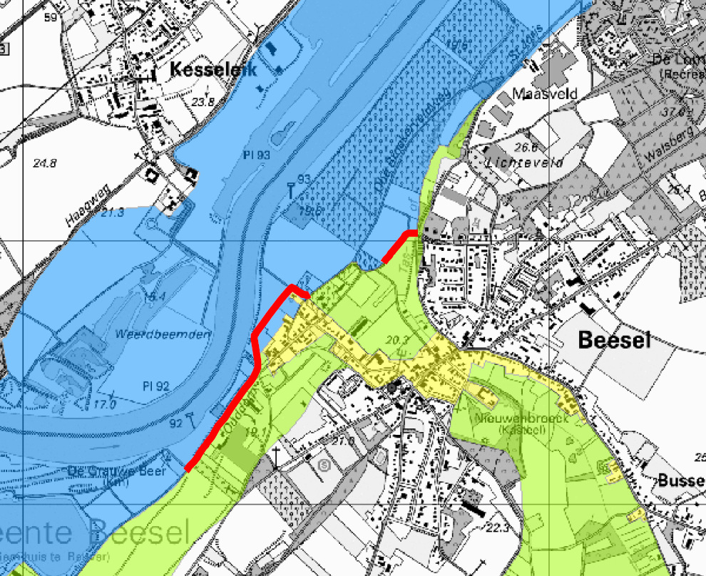 Kaart behorende bij Beleidslijn grote rivieren 3.2 Provinciaal beleid 3.2.1 Provinciaal Omgevingsplan Limburg Het Provinciaal Omgevingsplan Limburg is op 22 september 2006 vastgesteld door Provinciale Staten van Limburg.