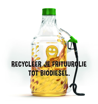 p. 30 BRENG JE GEBRUIKTE FRITUUROLIE OF -VET GRATIS NAAR HET RECYCLAGEPARK VOOR RECYCLAGE. Wist je dat gebruikte frituurolie of -vet een tweede leven krijgt aan de pomp?