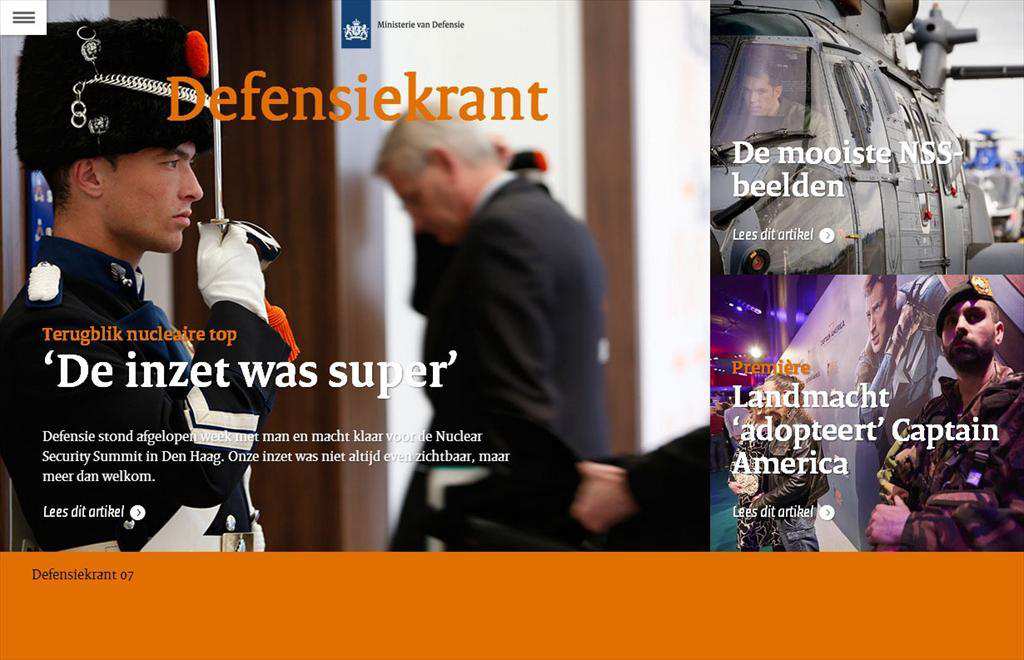 Alle personeelsbladen Defensie nu online 07 april 2014 16:42 De tijdschriften Alle Hens en Landmacht zijn dit weekeinde voor het eerst verschenen als online magazine.