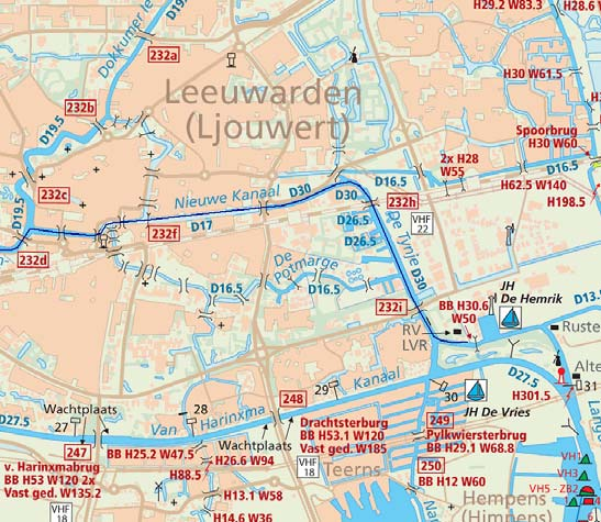 21 Trekwei (Deinum) - Leeuwarden (A2) Ploeg: A2 Afstand: 8.91km 0m: Wissel Trekwei B2-A2. 1900m: Voorbij KM paal 23 BB uit 2700m: SB aanhouden.