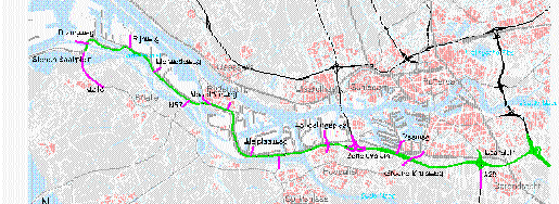 ......................... Figuur 2.1 Kaartje: aansluitingen op RW15 Congestiekans Uit figuur 2.