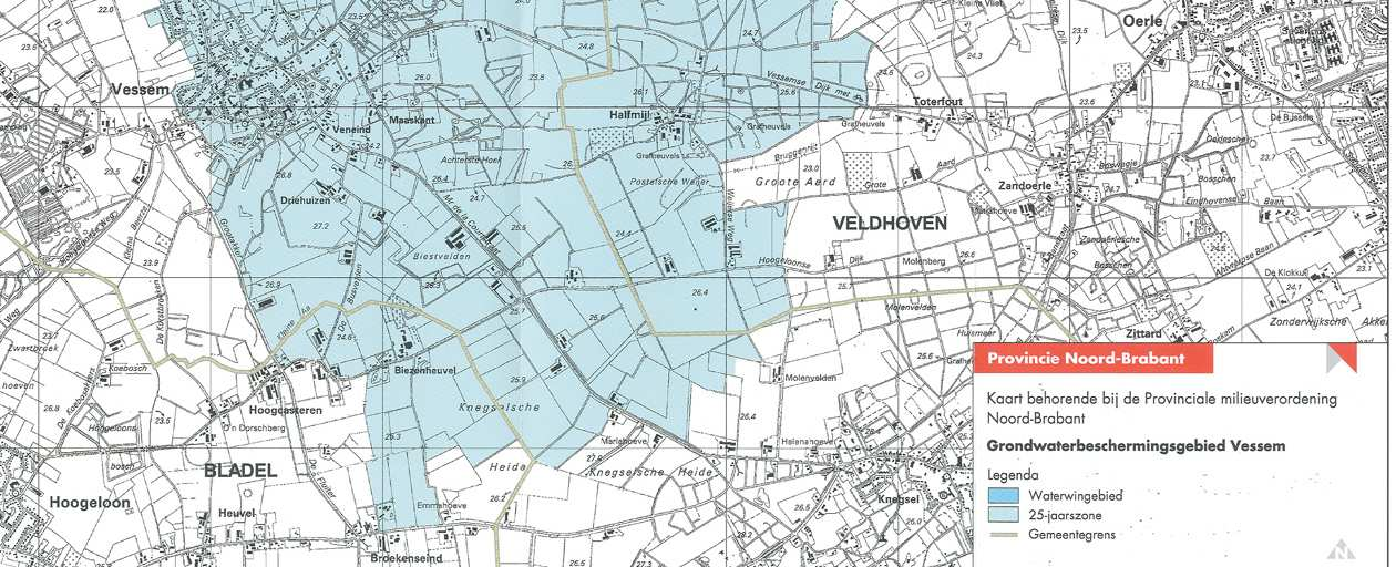 Het grondwaterbeschermingsbeleid van de provincie Noord-Brabant heeft tot doel om het grondwater rondom de waterwingebieden een zodanige bescherming te bieden dat het met een minimum aan maatregelen