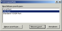 4. De optie LPR-poort selecteren en de toets Nieuwe poort selecteren. 5.