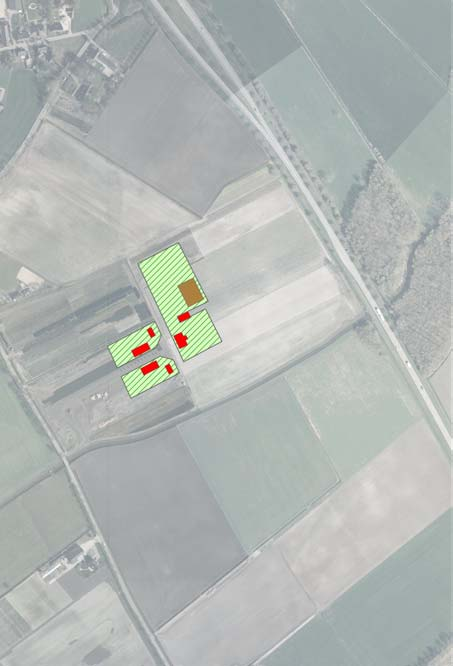 Blad - 22 - Wegenstructuur en lanen De oppervlakte bedraagt: 0,675 hectare. Op het landgoed lopen een tweetal verdwenen historische zichtlijnen (zie figuur 8.).