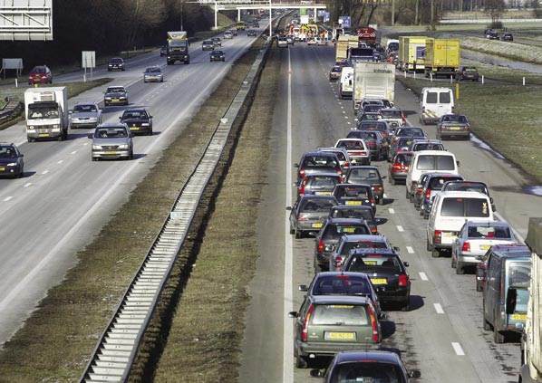 Figuur 5: Stremming als gevolg van een ongeval op de A325.