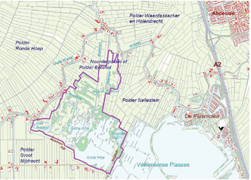 Figuur 1. Topografie en begrenzing Natura 2000-gebied (schaal 1:25.000) 1.3.2 EIGENDOMSSITUATIE Het gebied is voor het grootste deel in eigendom bij de Vereniging Natuurmonumenten (NM).