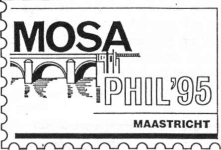 Mosaphil 95 In Maastricht vond op 12, 13 en 14 mei de Nationale Postzegeltentoonstelling Mosaphil 95 plaats. In het MECC was een grote zaal ingericht met kaders.