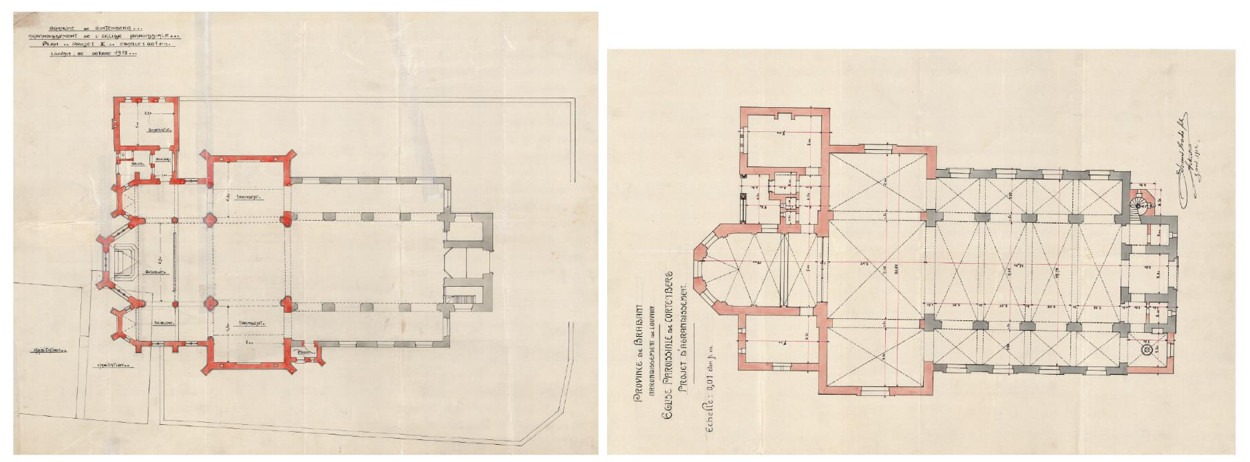 Basis onderzoek: Plannen Plannen van het kerkgebouw en omgeving: Dit was niet eenvoudig voor, weinig materiaal
