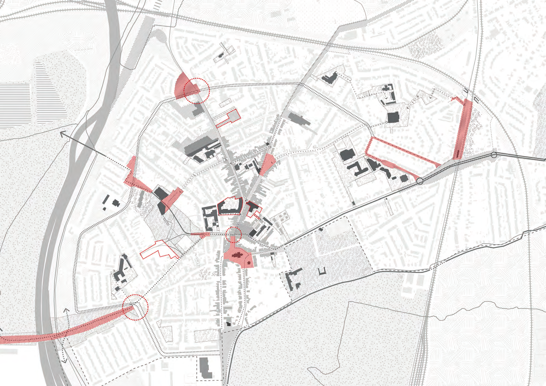 C. STRATEGISCHE SITES 7. D. 9. 10. 57 2. 8. 3. 4. A. B. 5. 6. C. 1. EEN SELECTIE VAN STRATEGISCHE SITES OPENBARE RUIMTE 1. Markt - Kerkzone Voormalig politiecommissariaat 2.