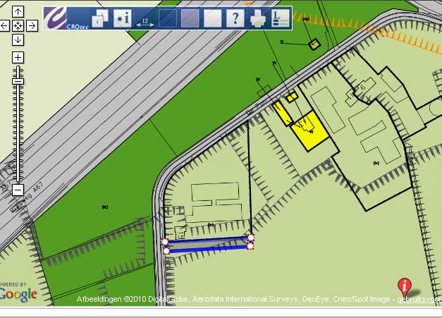 situatie De Pan 15 te Hapert de blauwe