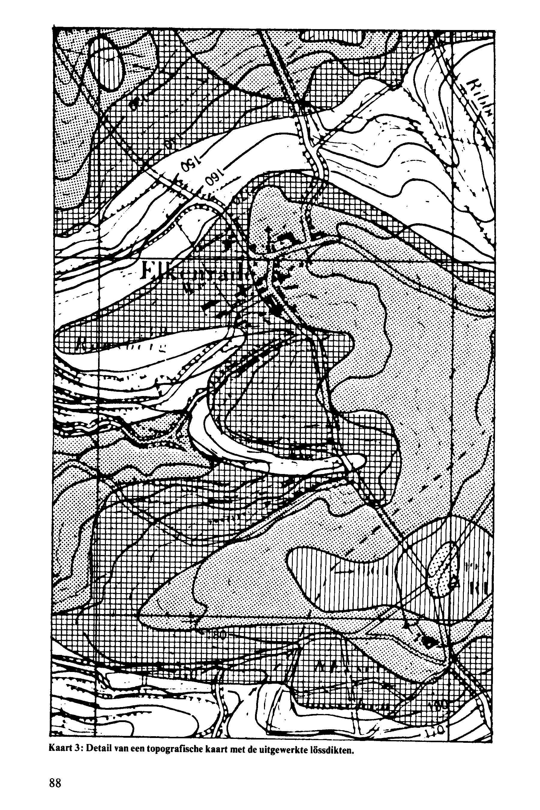 Kaart 3: Detail van een topografische
