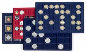 Muntlades 73 Muntlades TAB Voor onze muntenkoffers en muntencassettes zijn ook tableaus in het passende L-formaat in verschillende uitvoeringen verkrijgbaar.
