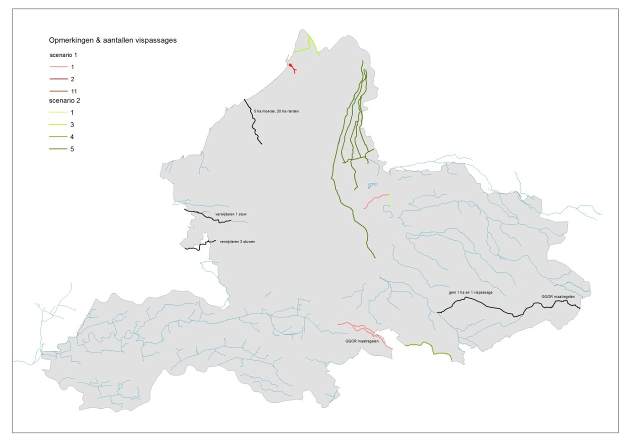 Figuur 4.5 Kaderrichtlijn Water-scenario s voor Gelderse wateren. Figuur 4.