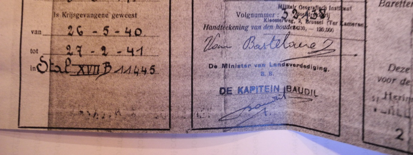 Documenten van Henri Van Bastelaere uit Stalag