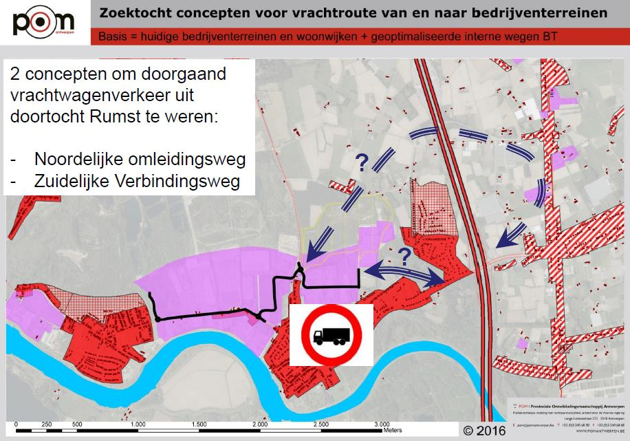 8 Interne oplossingen op de bedrijventerreinen zijn onvoldoende om de verkeerslaafbaarheid van het centrum van Rumst tot een aanvraadbaar niveau te brengen.