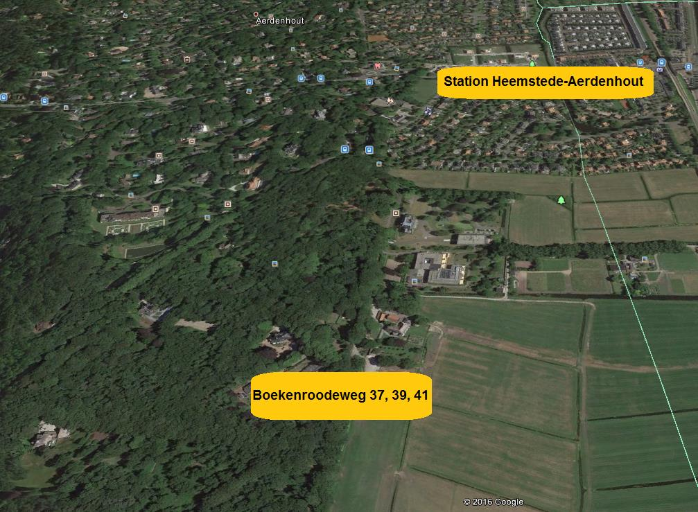 Algemeen De betreffende objecten zijn gesitueerd midden in het zeer lommerrijke beschermde natuurgebied Duinen bij Vogelenzang aan de Boekenroodeweg 37, 39 en 41 te Aerdenhout.