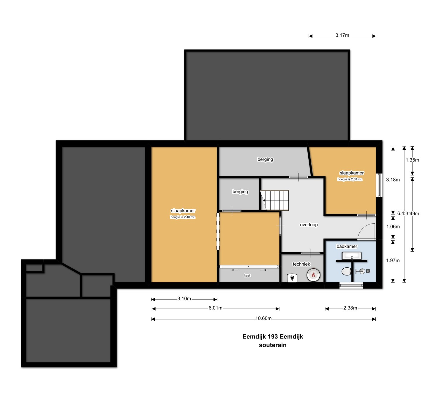 EEMDIJK, EEMDIJK 193 Plattegrond SOUTERRAIN