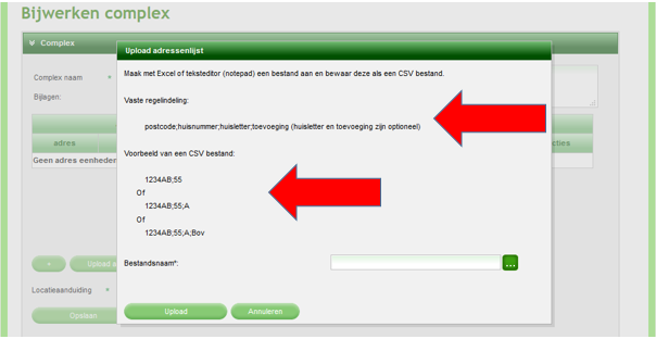 4.3: INVOEREN VAN EEN ADRESSENREEKS IN HET LAVS Voor het invoeren van een adressenreeks in het LAVS hebt u een.