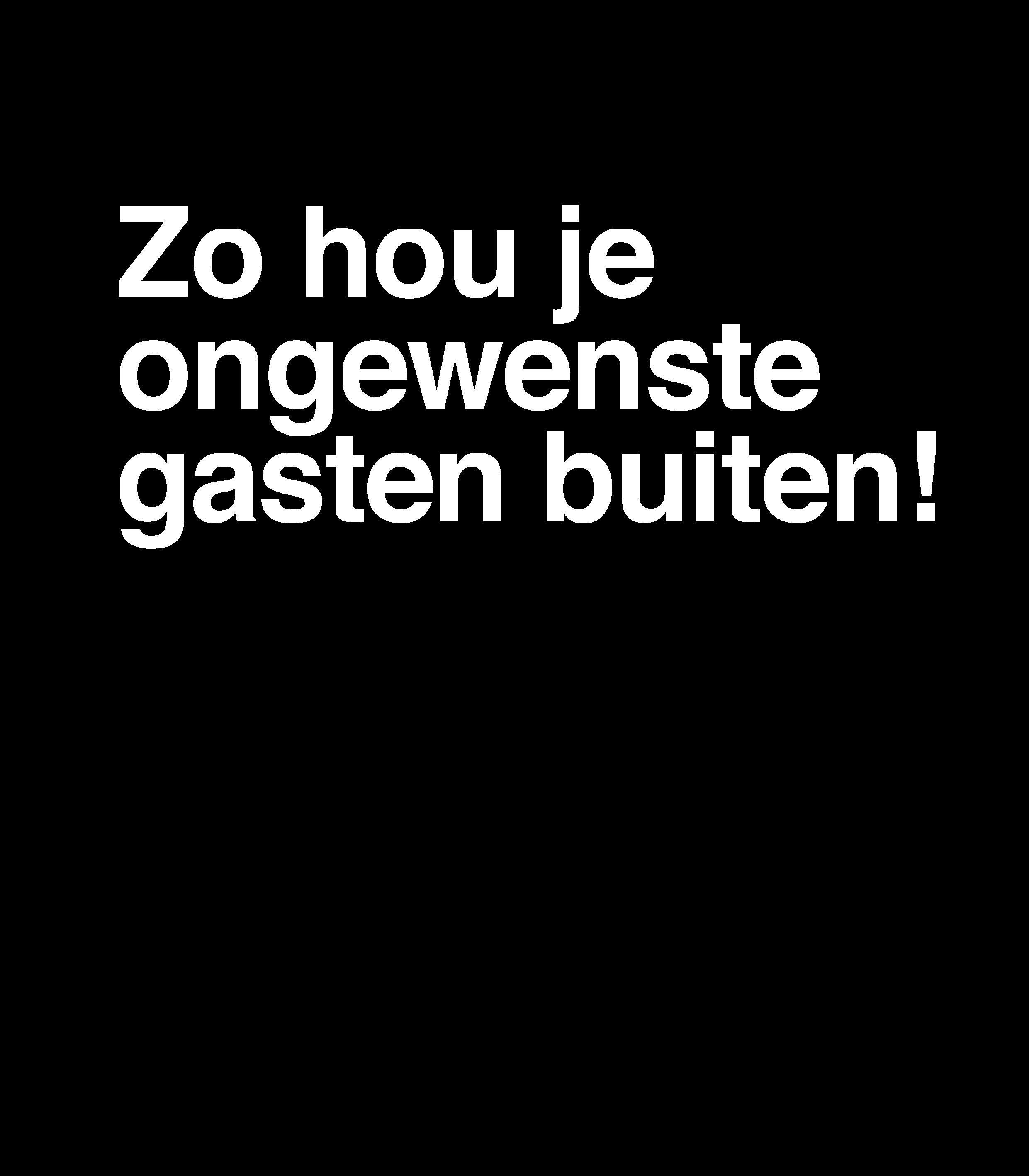 Zo hou je