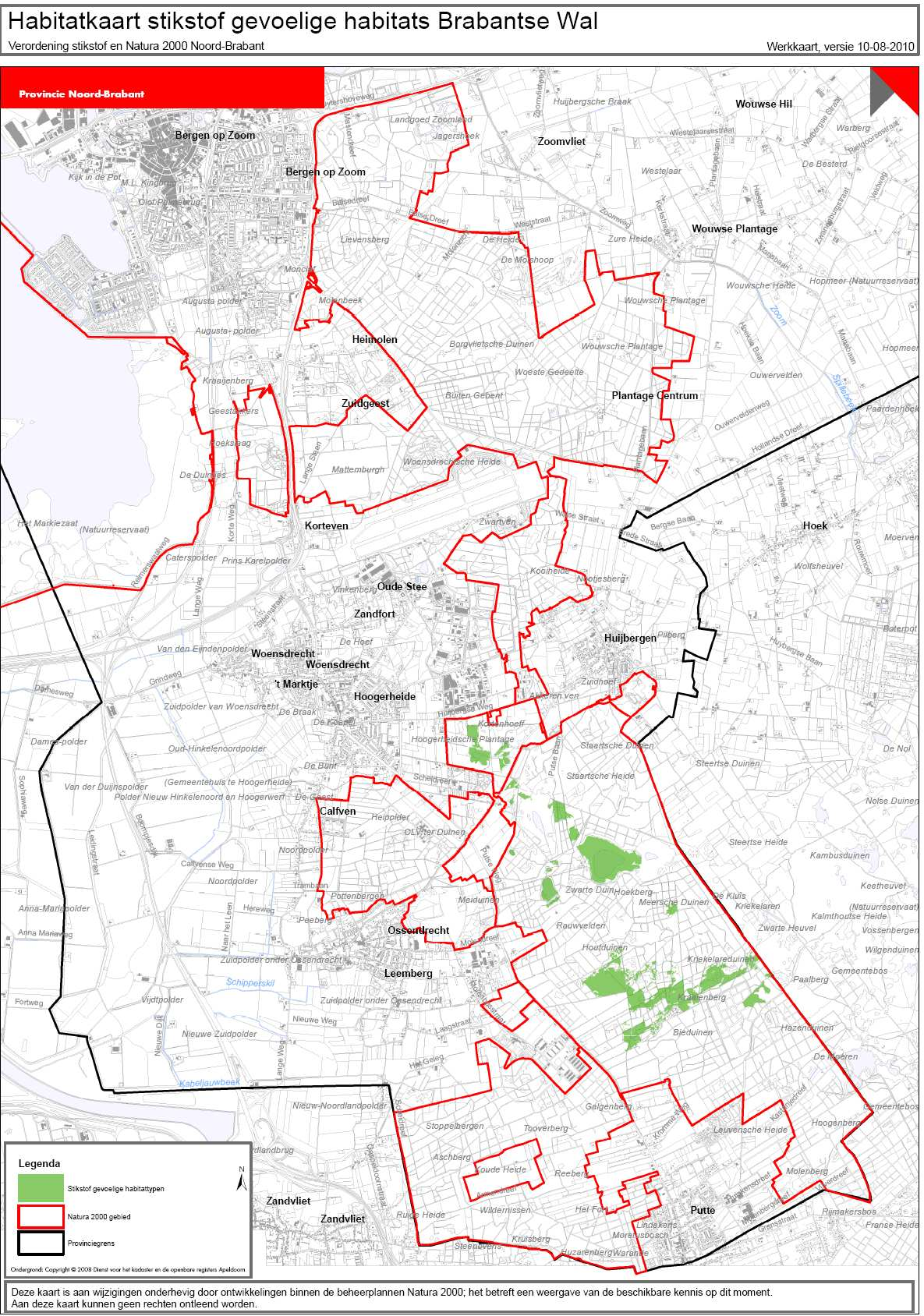 Passende beoordeling Bestemmingsplan Buitengebied Noord Bergen op Zoom De stikstofgevoelige habitattypen liggen