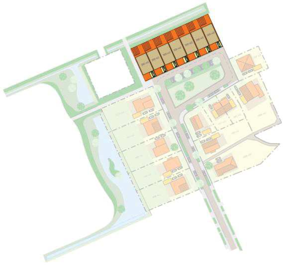 10 Zone III: Patiowoningen Zone III bestaat uit (zeven) levensloopbestendige patiowoningen die ten zuiden van de President Rooseveltlaan worden gerealiseerd.