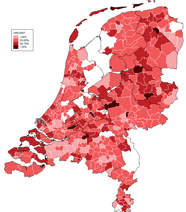 10.1 Opkomst Het opkomstpercentage bij de gemeenteraadsverkiezingen op 3 maart 2010 was 54,15%. Van de 12.216.546 stemgerechtigden hebben er 6.613.134 hun stem uitgebracht. Hiervan zijn er 17.