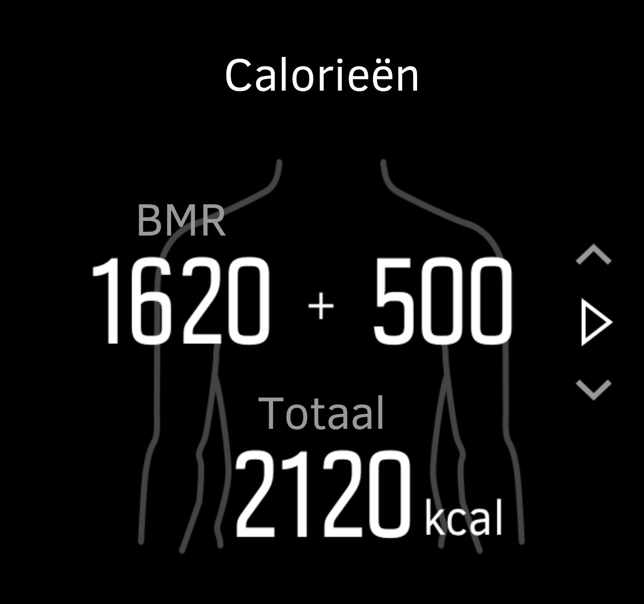 Bij het instellen van uw stappendoel bepaalt u het totale aantal stappen voor de dag. Het calorieëndoel is een totaal voor de dag, maar is gebaseerd op twee verschillende metingen.