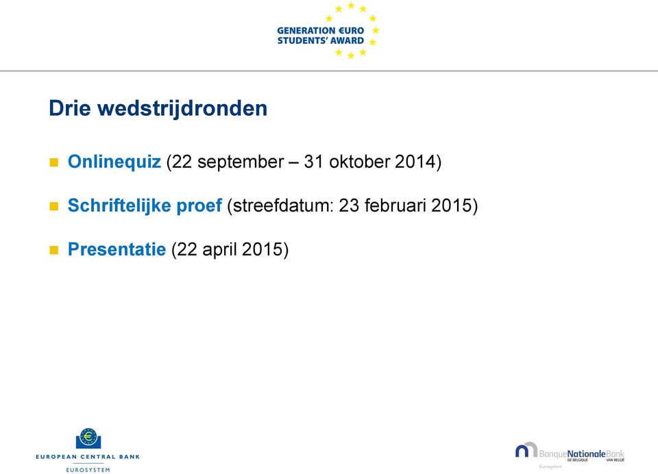 Schriftelijke proef (streefdatum: