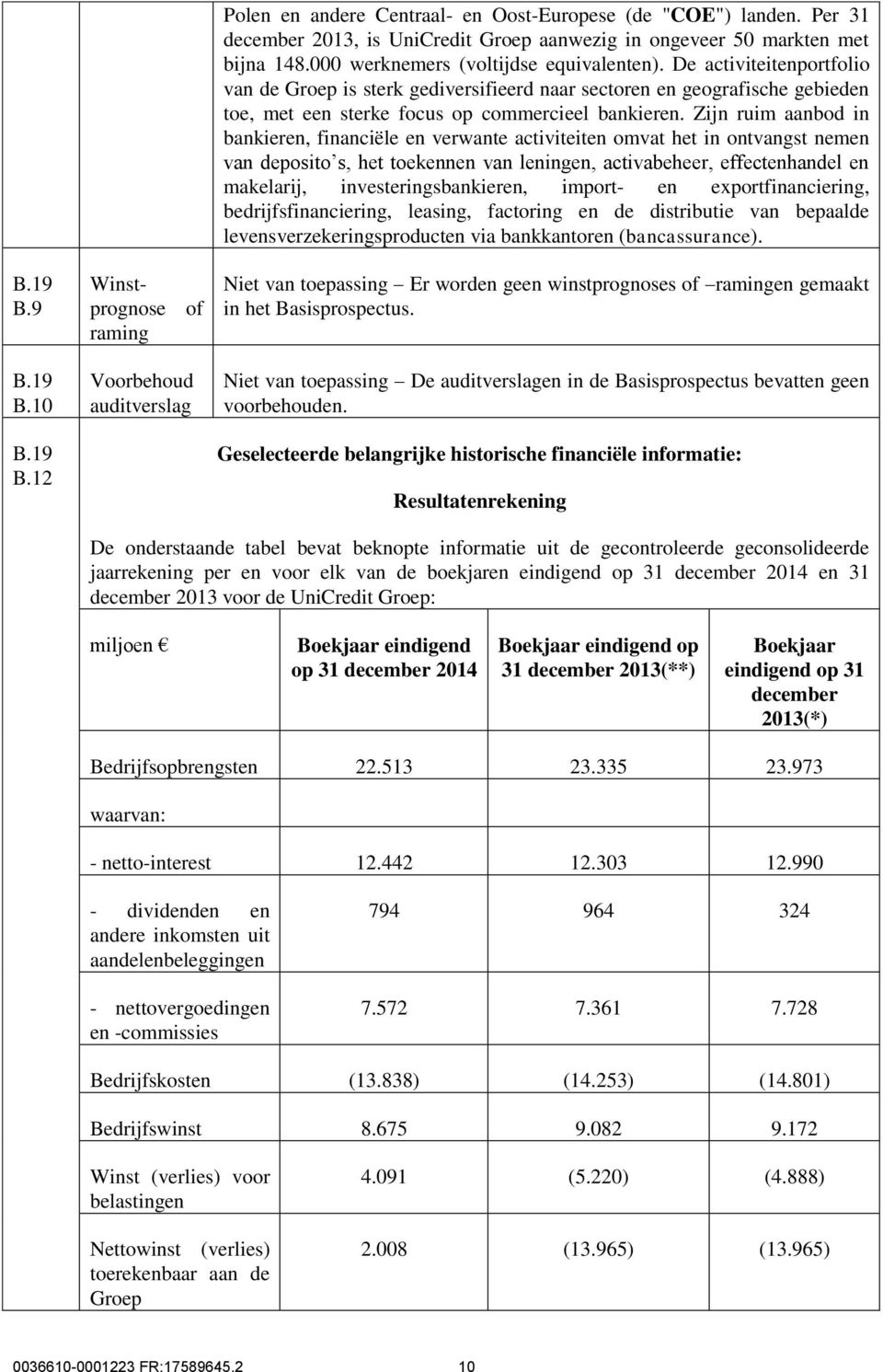 De activiteitenportfolio van de Groep is sterk gediversifieerd naar sectoren en geografische gebieden toe, met een sterke focus op commercieel bankieren.