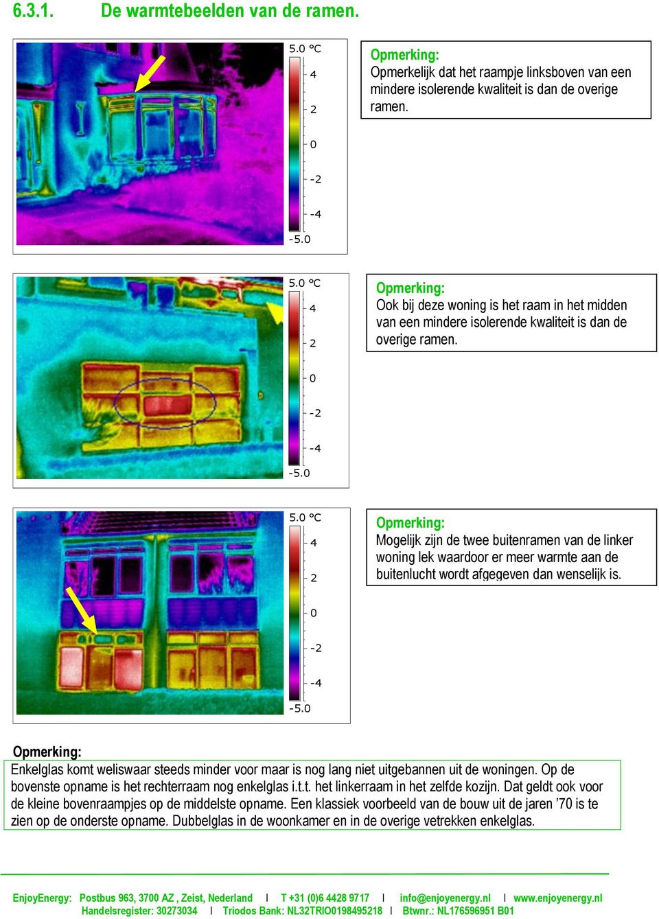 C Mogelijk zijn de twee buitenramen van de linker woning lek waardoor er meer warmte aan de buitenlucht wordt afgegeven dan wenselijk is. - -5.