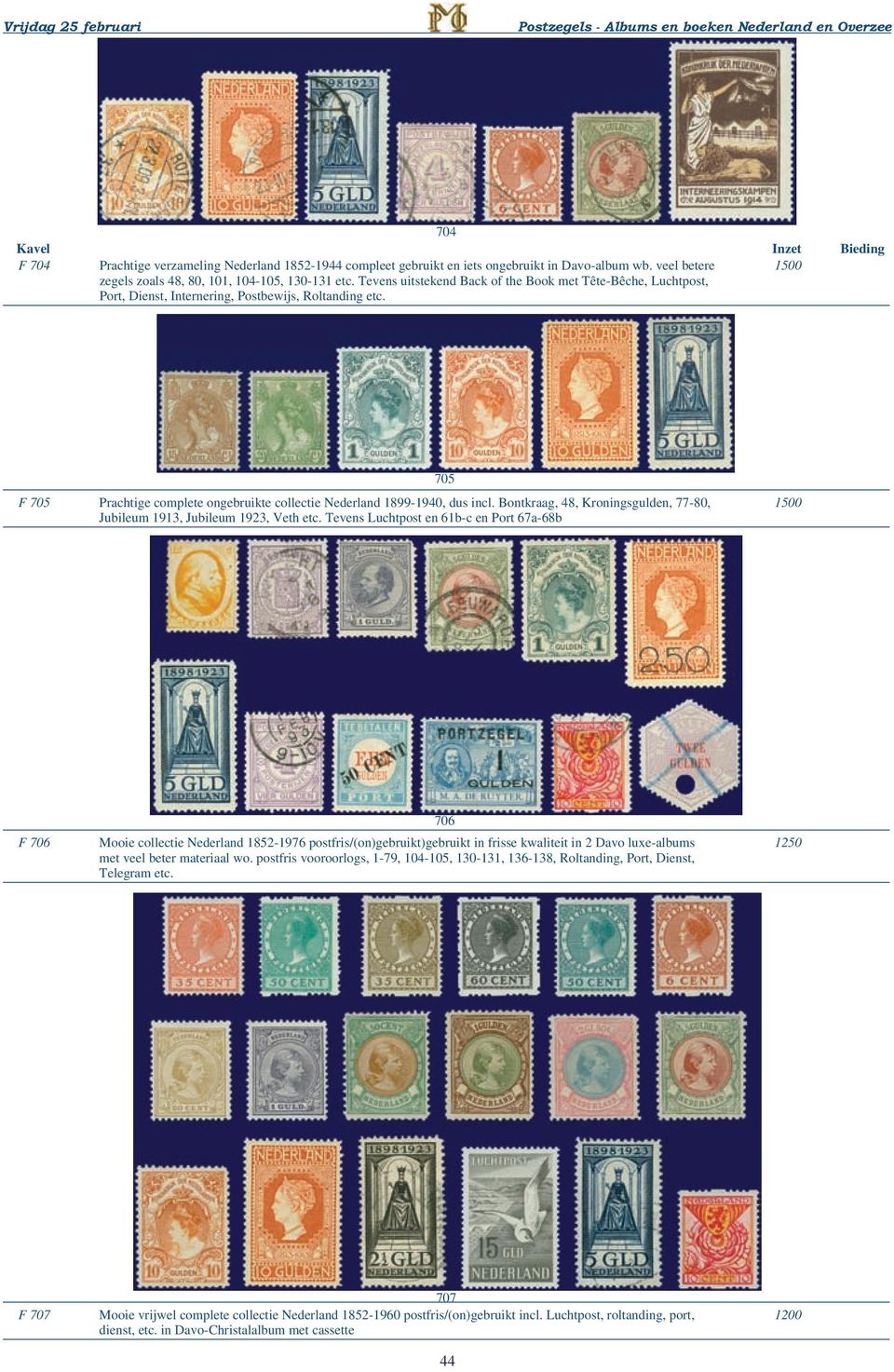 Bontkraag, 48, Kroningsgulden, 77-80, Jubileum 1913, Jubileum 1923, Veth etc.