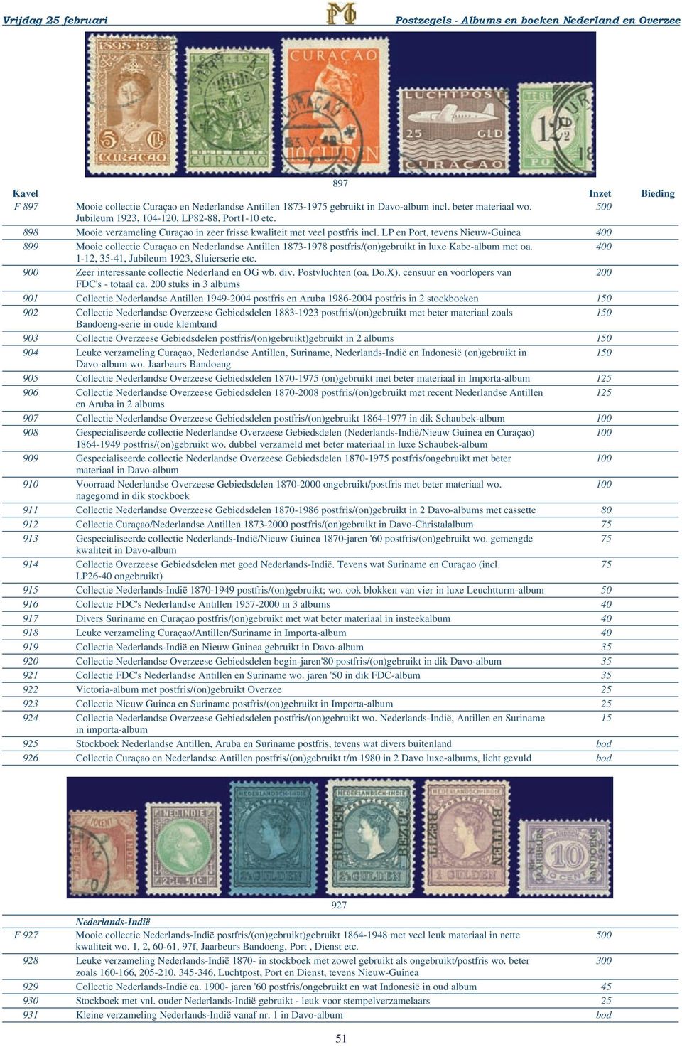 LP en Port, tevens Nieuw-Guinea 400 899 Mooie collectie Curaçao en Nederlandse Antillen 1873-1978 postfris/(on)gebruikt in luxe Kabe-album met oa. 400 1-12, 35-41, Jubileum 1923, Sluierserie etc.